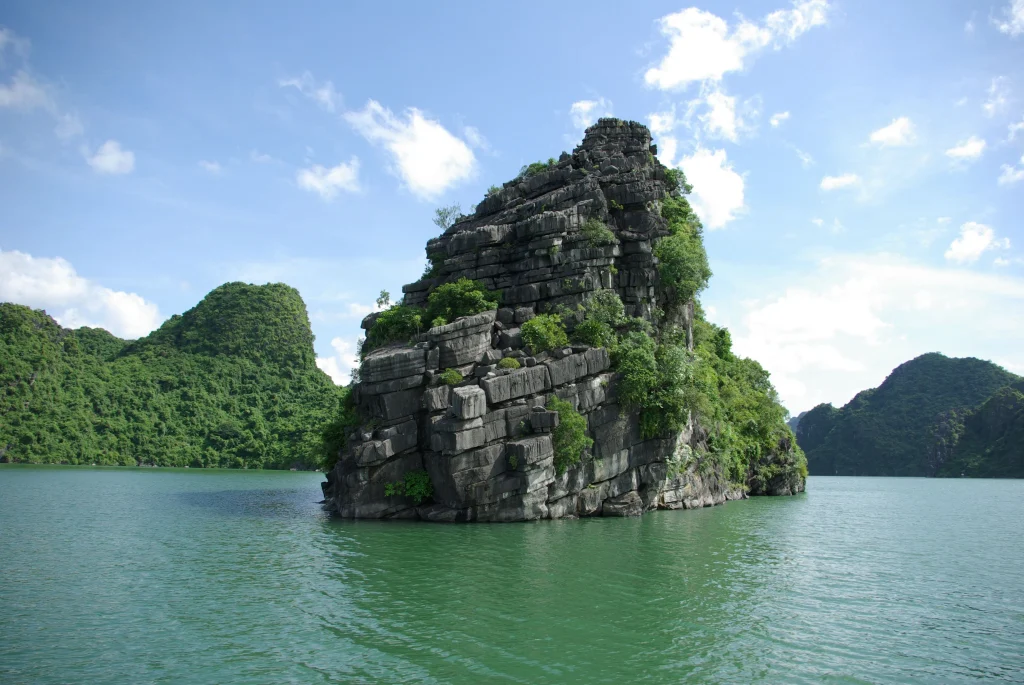 Limestone karsts in Ha Long Bay